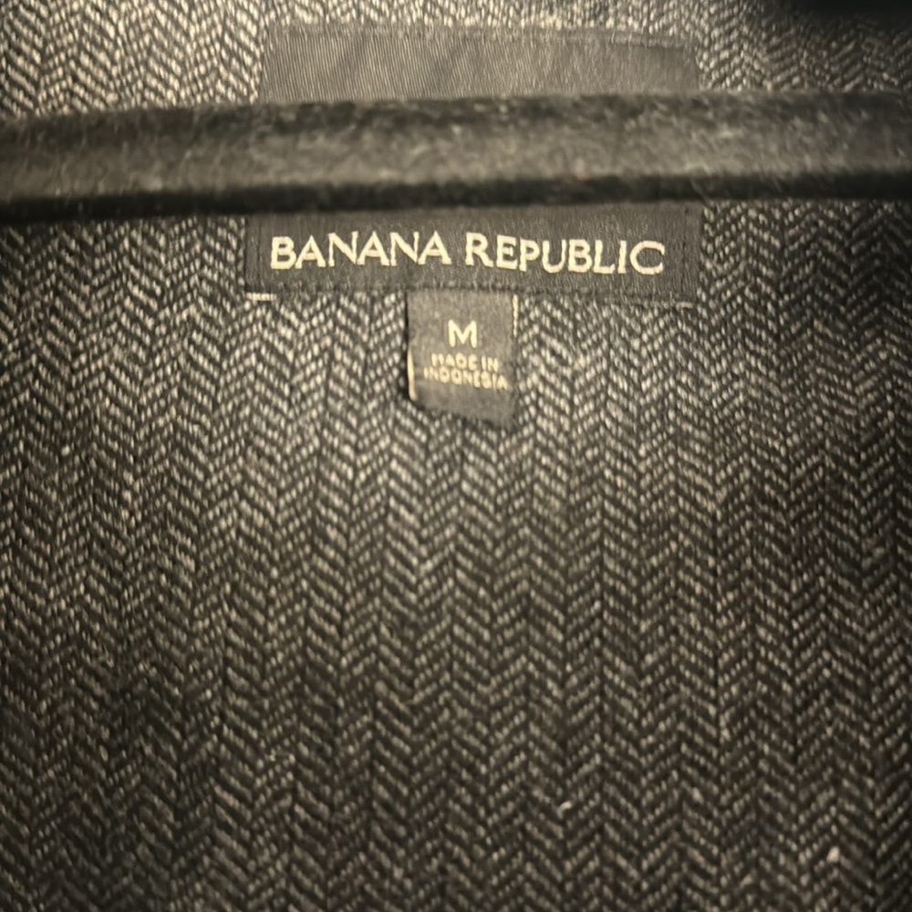Banana republic Worn mens medium blue rain  trench coat - Picture 2 of 3